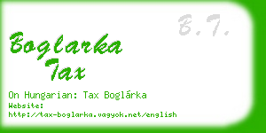 boglarka tax business card